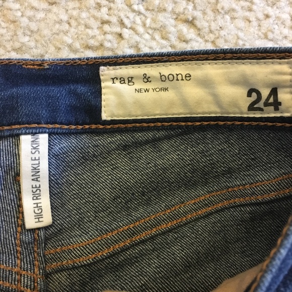 Rag & Bone Lenox High Rise Ankle Skinny fray hem - Picture 3 of 7